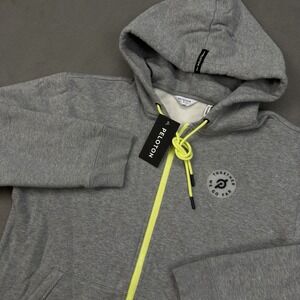 Peloton Heavyweight Gym Hoodie Mens M Full Zip Athletic Gray Sweatshirt NEW